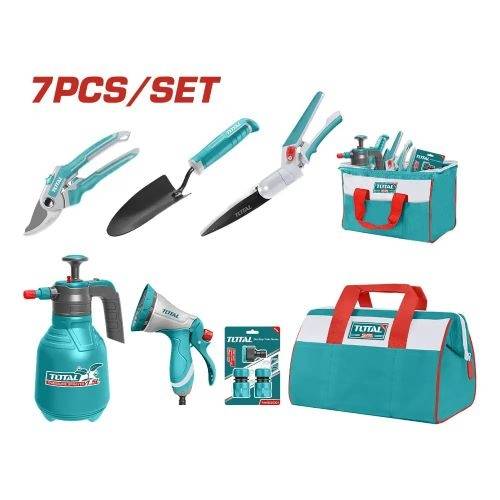 Total TOS23048 طقم عدة زراعي مع شنطة 7 قطع