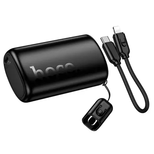 Hoco Victory 10000mAh PD20W Power Bank with Built-In USB-C & Lightning Cable