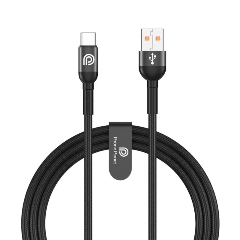 كابل جديد لهاتف بلانيت USB إلى Type-C بطول 1.2 متر، أسود