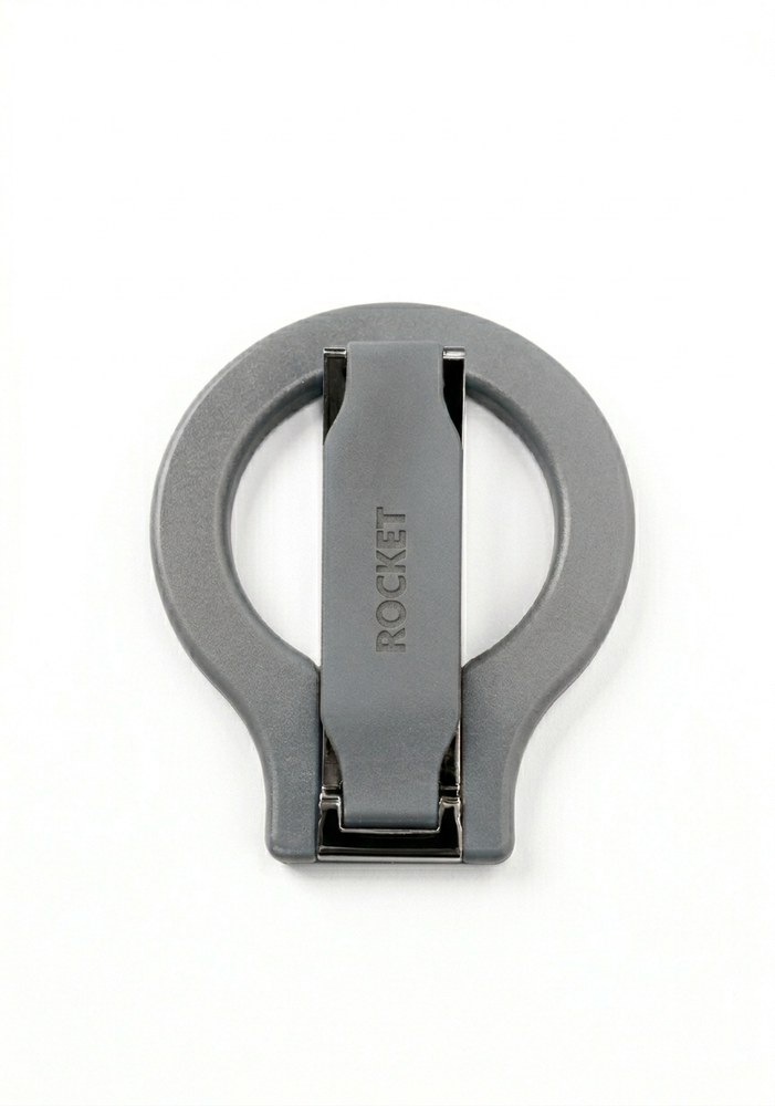 حامل مغناطيسي رمادي اللون من نوع Rocket Grip Magsafe