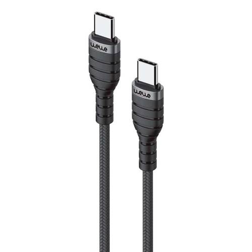 كابل wewe typ-c إلى typ-c بطول 2 متر وقوة 60 واط باللون الأسود
