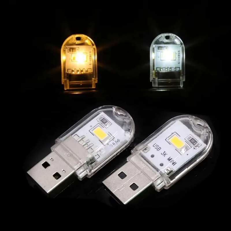MINI USB-1 LED EACH AT FRONT AND BACK WARM LIGHT