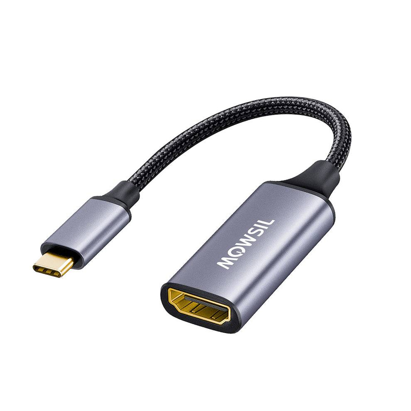 محول Mowsil من USB-C إلى HDMI - يدعم دقة 4K بمعدل 60 هرتز، مصنوع من سبائك الألومنيوم، محول عالي السرعة لأجهزة MacBook واللابتوب و iPad