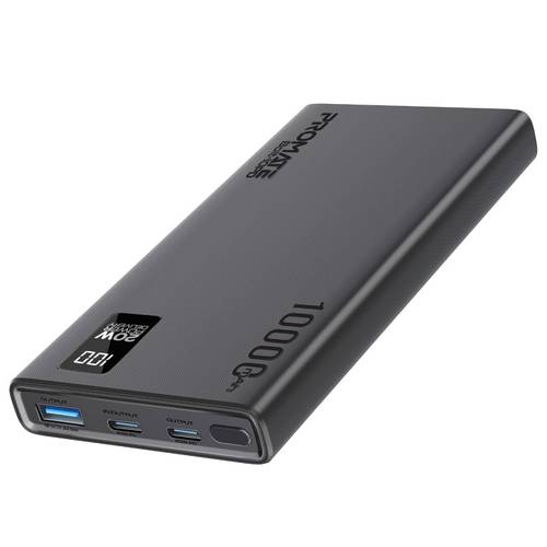 Promate 10000mAh 20w smart charging power bank black