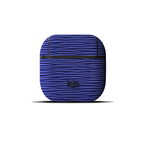 kajsa Jacket Genuine Leather Wave Pattern AirPods Blue