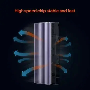 علبة محرك الأقراص الصلبة M.2 من موسيل، منفذ من النوع C + منفذ USB (2 في 1)