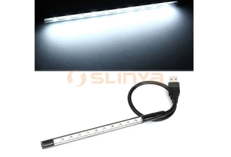 مفتاح لمس 10 مصابيح LED USB ضوء أبيض