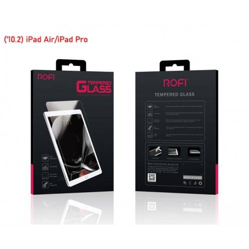 ROFI. زجاج مقسّى شفاف 2.5D (جهاز لوحي) iPad Air/iPad Pro (10.2 بوصة) شفاف