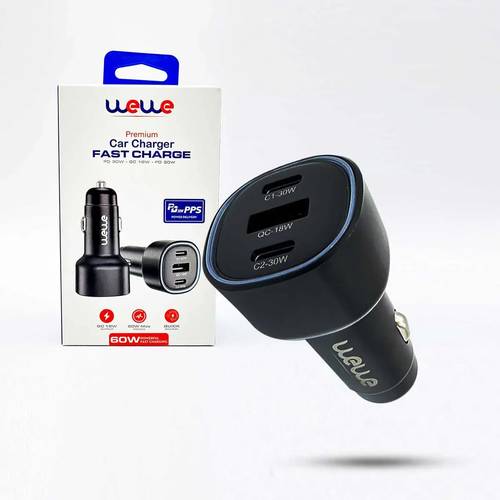 WEWE Car charger 60w 2tyec-c 1 usb port