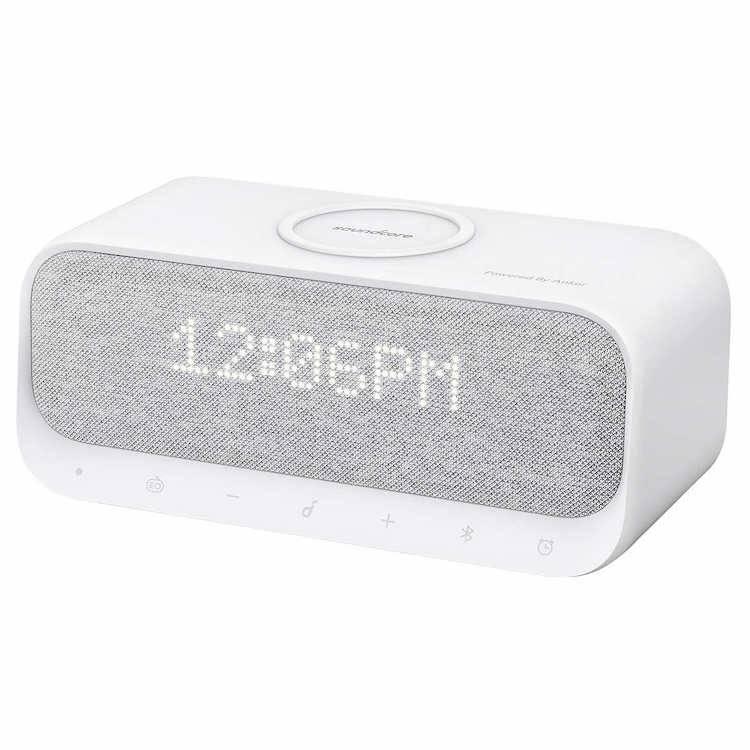 مكبر صوت Anker SoundCore Wakey بجانب السرير - أبيض
