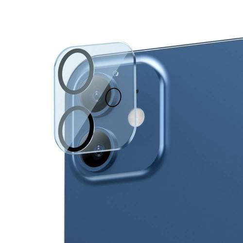 غشاء عدسة كامل الإطار من Baseus لجهاز iP 12 مقاس 6.1 بوصة 2020 (قطعتان/عبوة) شفاف