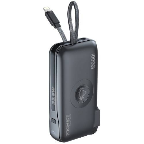 PROMATE fast-charging 10000Mah power bank 20w AC charger apple watch charger builtin lightning cable