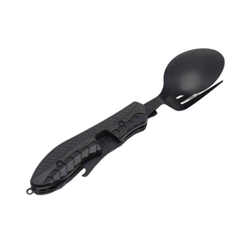 darb 3in1 camping folding knife & spoon & fork