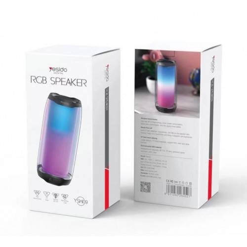 مكبر صوت لاسلكي YESIDO YSW09 مزود بإضاءة LED RGB مع 11 وضع إضاءة وصوت ستيريو