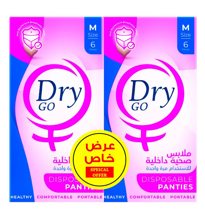 Dry Go Disposable Panty - 12 Pieces - Size M, Special Offer