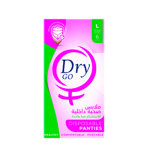 Dry Go Disposable Panty - 6 Pieces - Large
