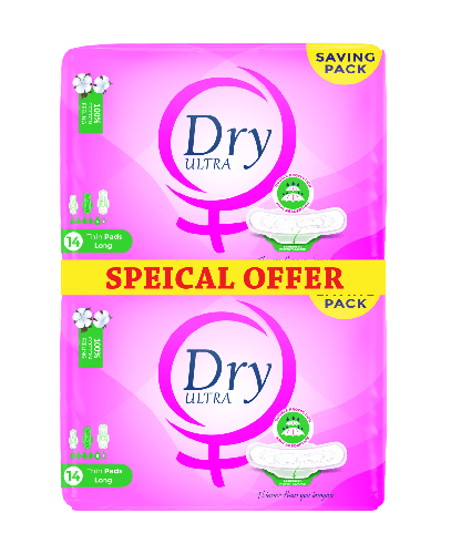 Dry Ultra Thin Menstrual Pads - Special Offer - 28 Pads - Long Size