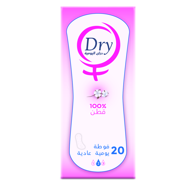 Dry Daily Sanitary Pads - Regular Size - 20 Pads