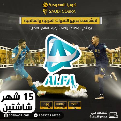 اشتراك ALFA ألفا - 12 شهر + 3 شهور شاشتين
