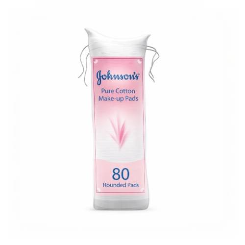 Johnsons Pure Cotton Pads Round 80 Pieces