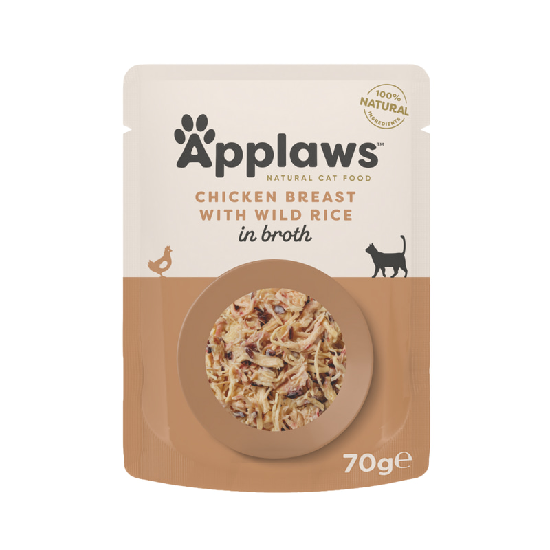 أبلاوز أظرف طعام رطب للقطط - صدر دجاج مع الأرز في المرق 70غ