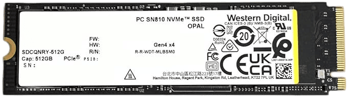 WD 512GB M.2 2280  PC SN740 NVMe SSD