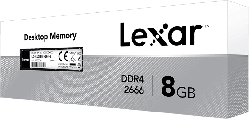 Lexar LD4AU008G-R2666U 8GB U-DIMM DDR4 2666 288-Pin U-DIMM Desktop Memory  Brand	Lexar