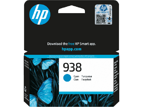 HP 938 CYAN ORIGINAL INK CARTRIDGE