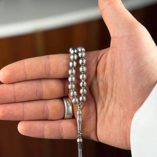  سبحة فضة بالكامل – 33 خرزة