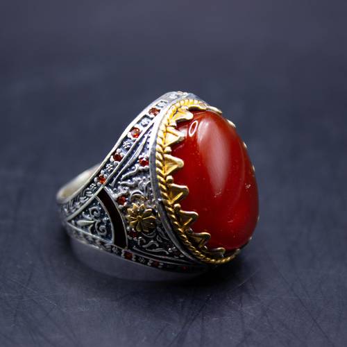   Al-Rasi Ring - Natural Gemstone - 925 Sterling Silver