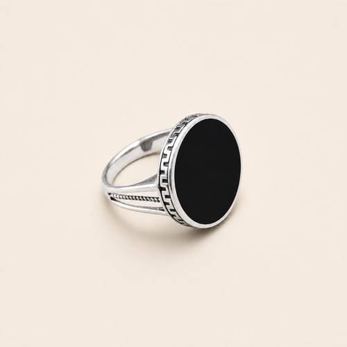 خاتم ملكي تصميم دائري  فضة عيار 925-S5
