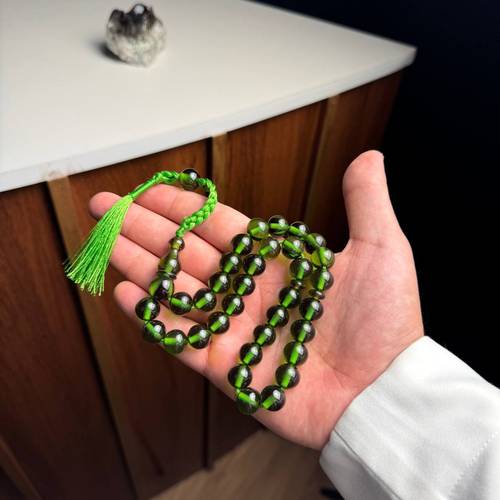 سبحة فاتوران بطربزونة فضة عيار 999 -33 خرزه 28