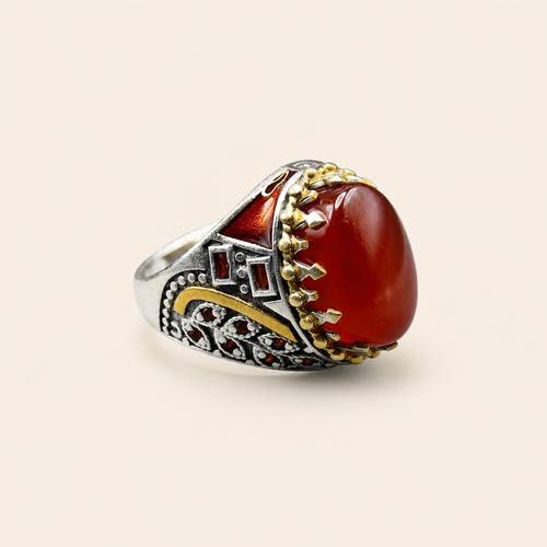 خاتم المعالي - حجر كريم طبيعي - فضة عيار 925