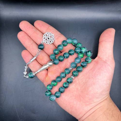 Green Bakelite Beads Misbaha