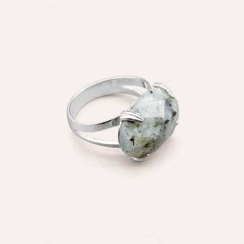 Royal Ring – Natural Labradorite Stone – 925 Sterling Silver