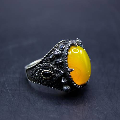   Al-Shamikh Ring - Natural Gemstone - 925 Sterling Silver