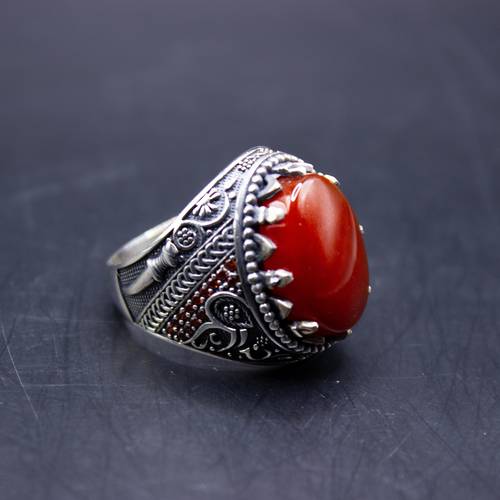  Al-Shahm Ring - Natural Gemstone - 925 Sterling Silver