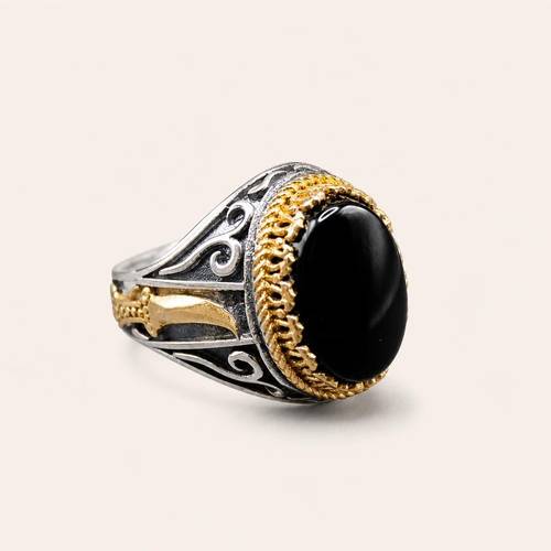 خاتم الريادة - حجر كريم طبيعي - فضة عيار 925