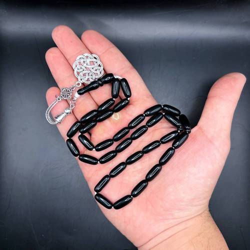 Black Bakelite Beads Misbaha
