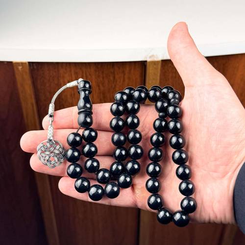 طقم رجالي فاخر – خاتم فضة عيار 925 + سبحة – 