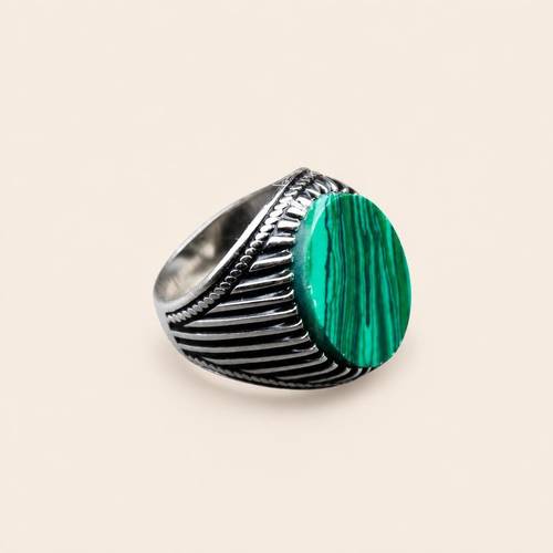 Royal Green Oval Sterling Silver Ring