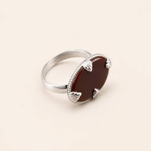 Shomoukh Royal Brown Ring - 925 Sterling Silver - Luxurious Design