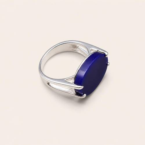 Heiba Ring – 925 Sterling Silver with Purple Agate