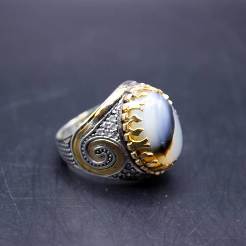   Al-Nashmi Ring - Natural Gemstone - 925 Sterling Silver