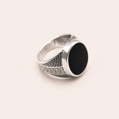 Royal Ring – Black Kok Stone – 925 Sterling Silver