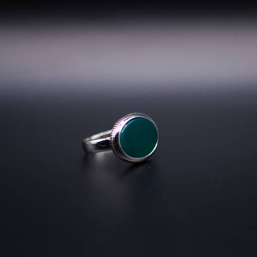 خاتم ملكي ماجستيك أخضر فضة عيار 925 - S5