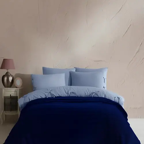 بطانية فخمة تركية نوا - 240×220 سم - كحلي