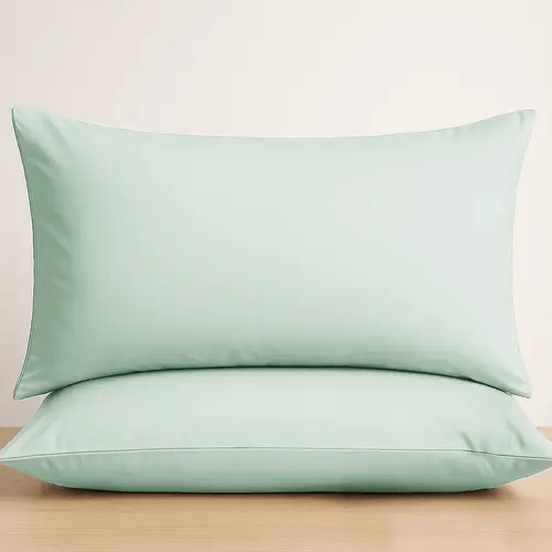 غطاء وسادة قطن 100% - 300 غرزة - Baby Blue - حبتين