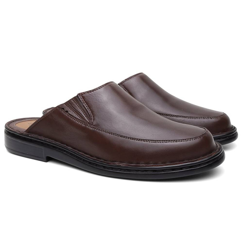 half shoes حذاء طبي بني