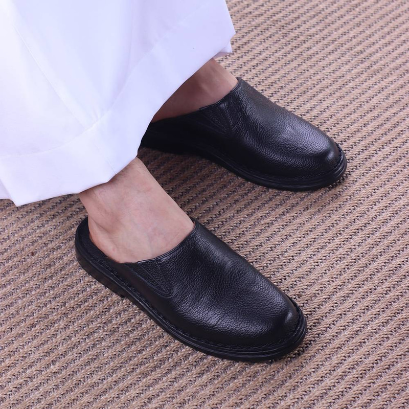  حذاء طبي أسود Half Shoes 